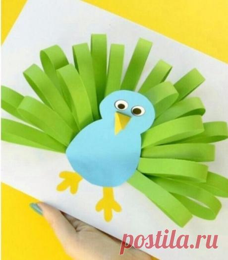 Творчество с детьми. Павлин.