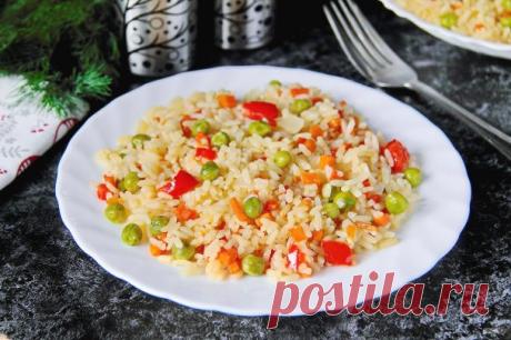 Рис с горохом и сладким перцем - пошаговый рецепт с фото на Повар.ру