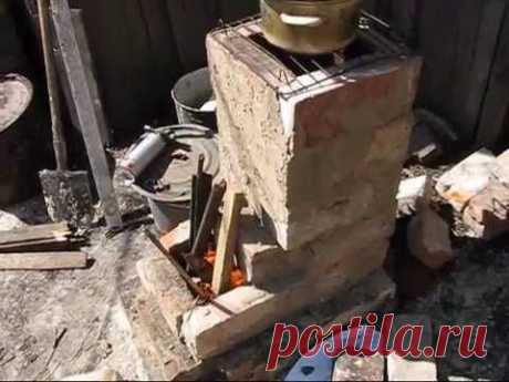 Мини реактивная печь ракета Rocket Stove. Порядовка.