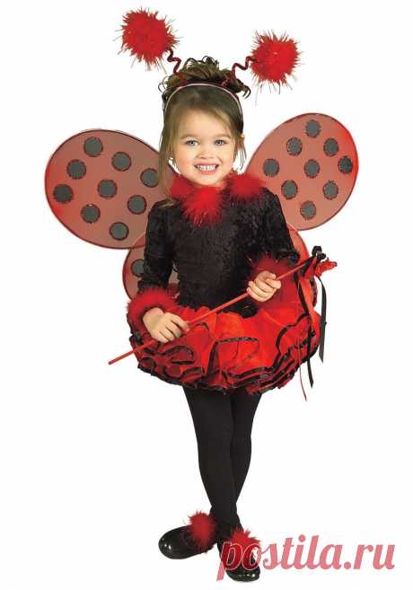 Новогодний костюм для девочки. Божия коровка