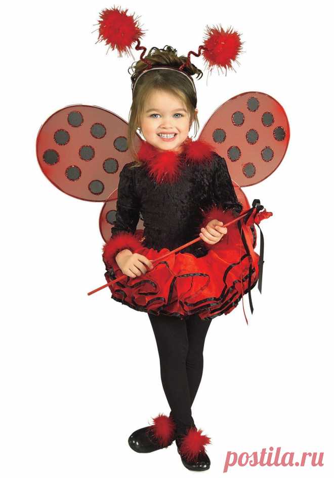 Новогодний костюм для девочки. Божия коровка