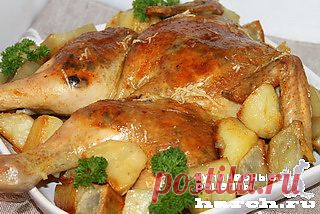 Курочка, фаршированная грибами и сыром «Сударушка».