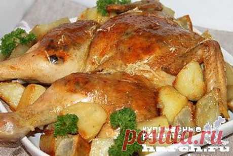 Курочка, фаршированная грибами и сыром «Сударушка».