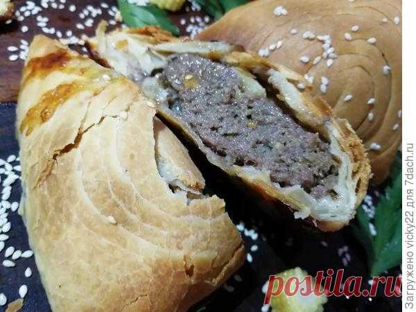 Духовые пирожки с мясом - невероятно нежное тесто, много сочной начинки - пошаговый рецепт приготовления с фото