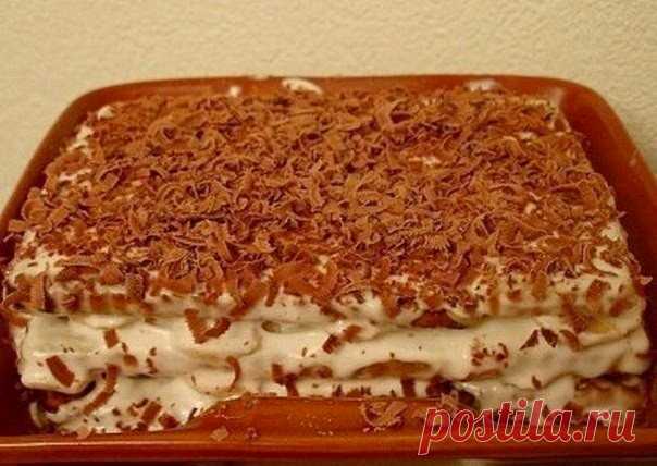 Самые вкусные рецепты: Быстрый торт из печенья с бананами
