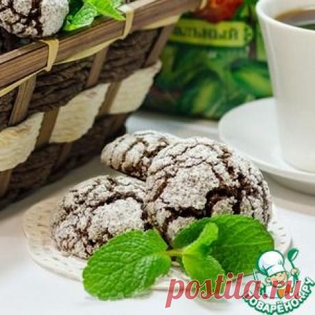 Шоколадно-мятное печенье - кулинарный рецепт