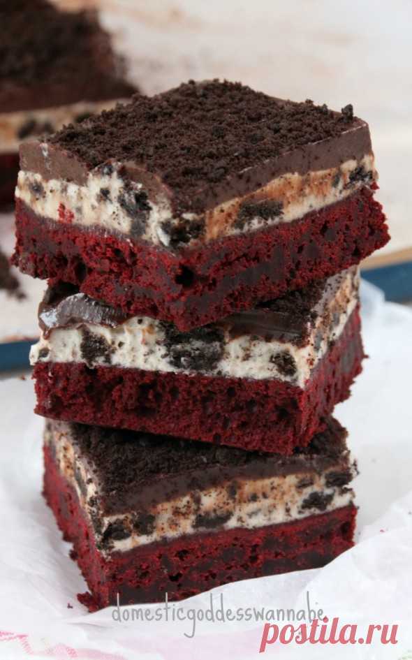 Красный бархат Орео брауни | домашняя богиня подражатель