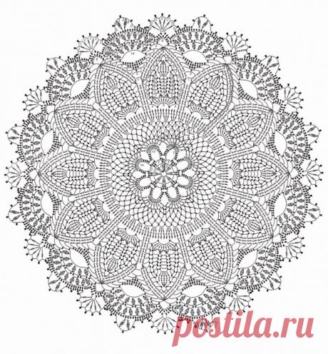 Много схем очень красивых салфеток крючком