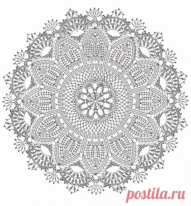 Много схем очень красивых салфеток крючком