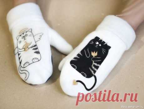 Варежки из флиса | Швейная мастерская