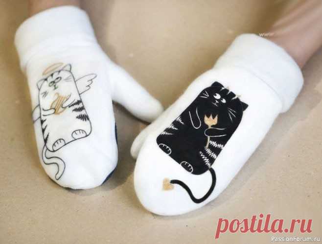 Варежки из флиса | Швейная мастерская