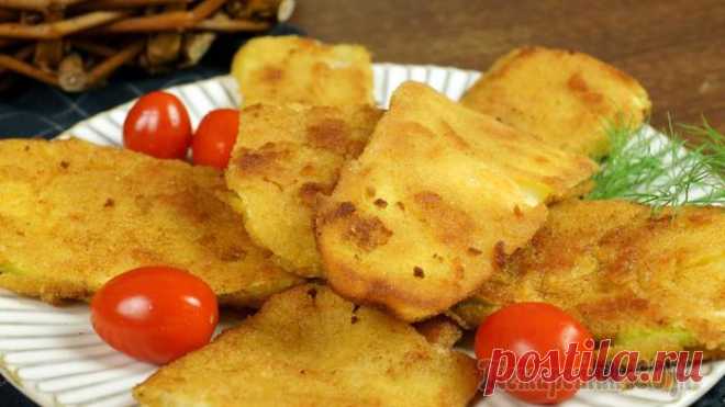 Кабачковые язычки в двойном кляре