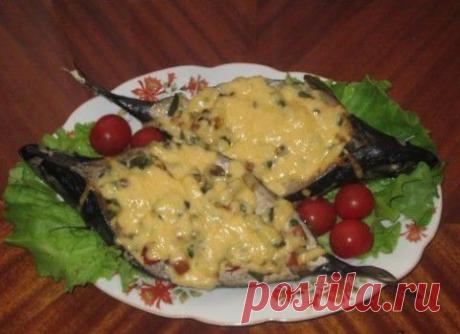 Скумбрия фаршированная овощами и сливками | Банк кулинарных рецептов