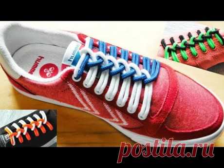 〔靴紐の結び方〕真ん中の編みこみの並びがきれいな靴ひもの通し方　丸ひも編　how to tie shoelaces 〔生活に役立つ！〕