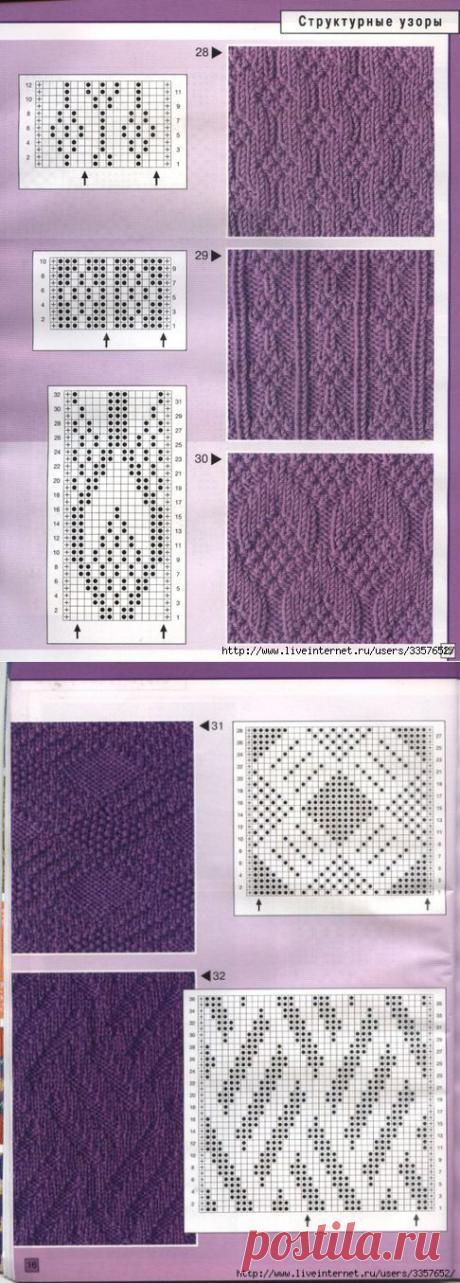 Узоры спицами (много).