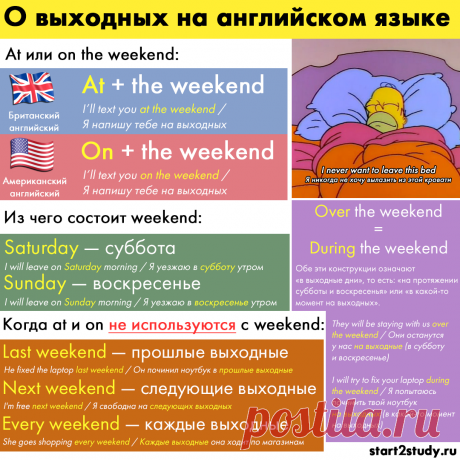 Учимся говорить о выходных на английском языке | Английский язык | Start2Study | Яндекс Дзен