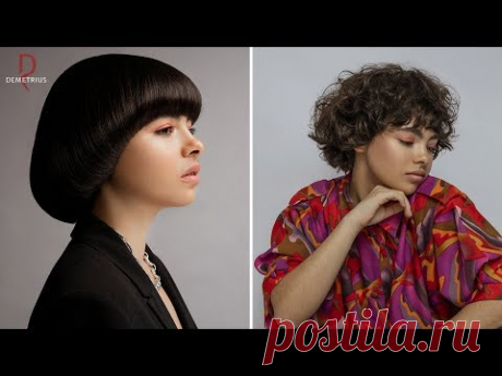 SASSOON DEMETRIUS | Стрижка Сессон на короткие волосы | Женская стрижка на кудрявые вьющиеся волосы