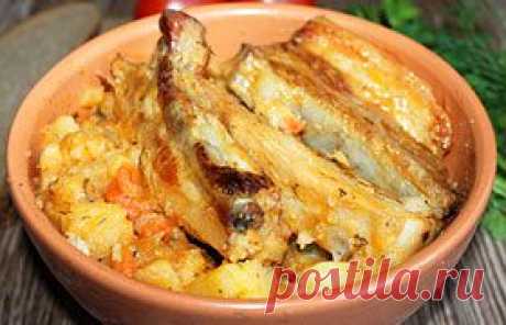 Свиные ребрышки, тушенные с картошкой – рецепт с пошаговыми фото