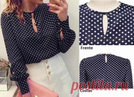 Blusa com abertura frente e costas – DIY – molde, corte e costura – Marlene Mukai
