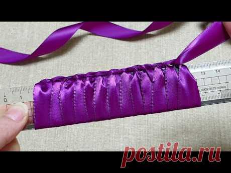 Super Easy Ribbon Flower Making with Scale - Amazing Trick - Hand Embroidery Flowers - Sewing Hack