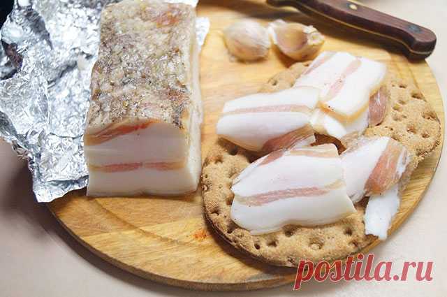 Засолка сала с чесноком — Сад Заготовка