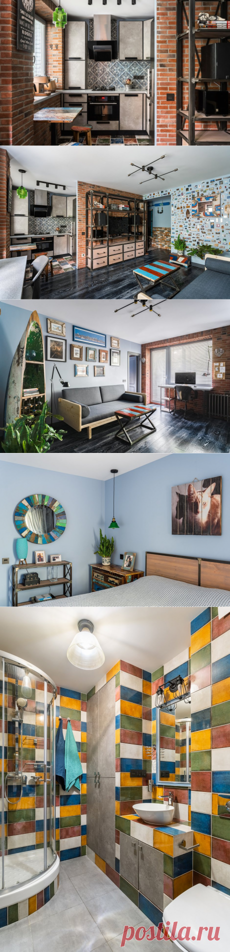 Как типовую двушку 43 м² в хрущевке превратили в лофт — INMYROOM