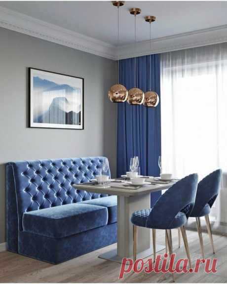 Кухня с синими акцентами - Дизайн интерьеров | Идеи вашего дома | Lodgers