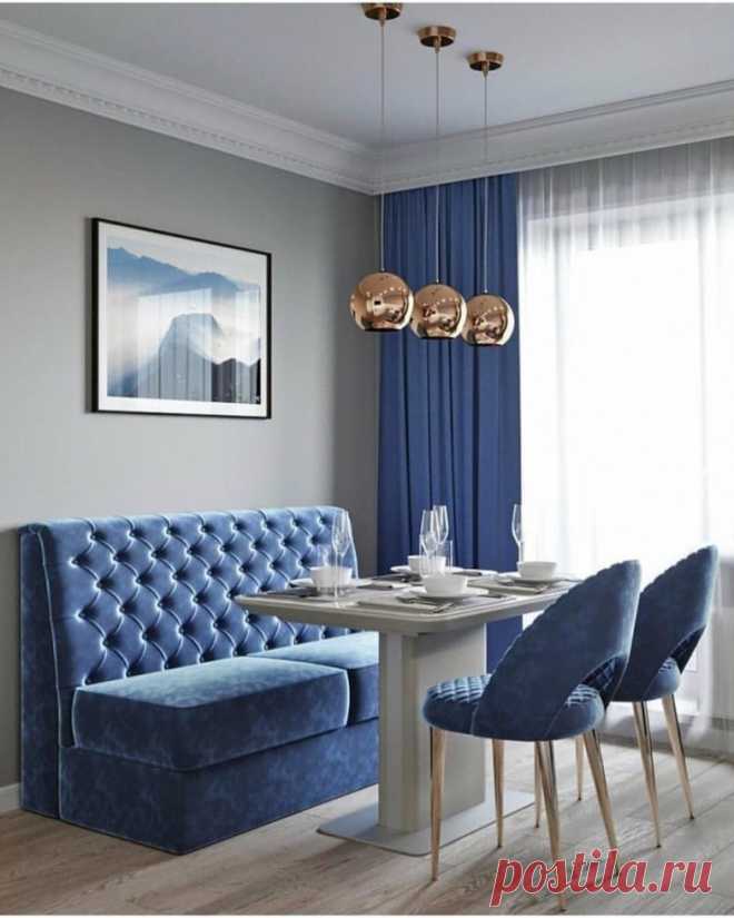 Кухня с синими акцентами - Дизайн интерьеров | Идеи вашего дома | Lodgers