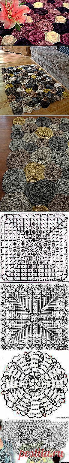 Цветочные коврики крючком. Идеи, мастер-классы. и другие материалы. Новое в Вашей подборке на Постила.ru - tatyanaromanchuksereda@mail.ru - Почта Mail.Ru