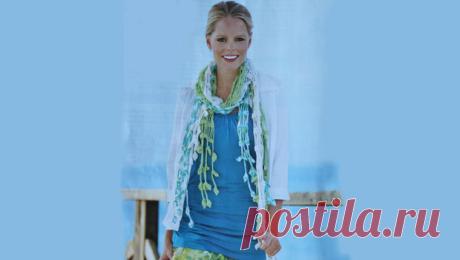 Оригинальный ажурный шарф крючком