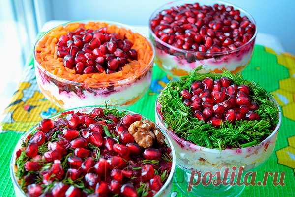 Салат «Красная шапочка» с гранатом | Краше Всех