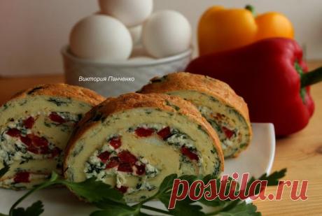 ПОБЕДА ВКУСА : Яичный рулет с болгарскими перцами.