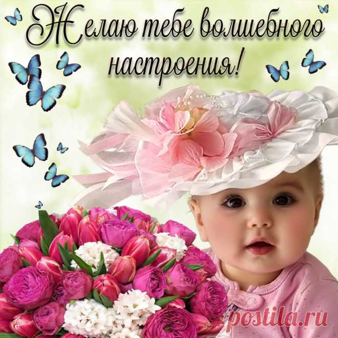 Прекрасного желаю настроения,
Пусть дарит позитив этот денек!
Желаю, чтобы каждое мгновение
Несло тебе лишь радости поток!