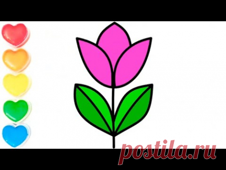 How to draw such a cute flower - Как нарисовать цветок