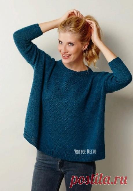 Пуловер-оверсайз спицами