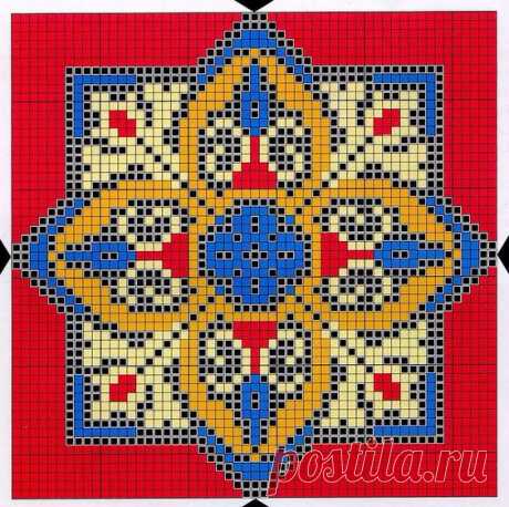 Гобеленовый орнамент для сумочки, подушки...