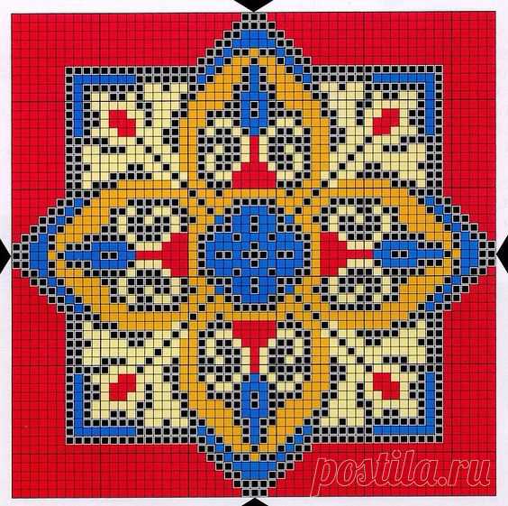 Гобеленовый орнамент для сумочки, подушки...