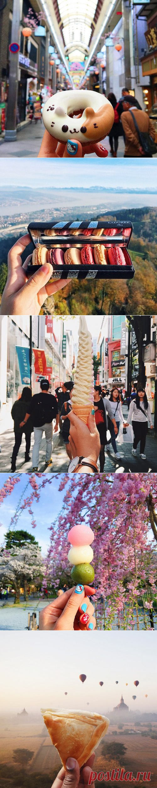 Девушка фотографирует сладости, которые пробует во время путешествий (15 фото)