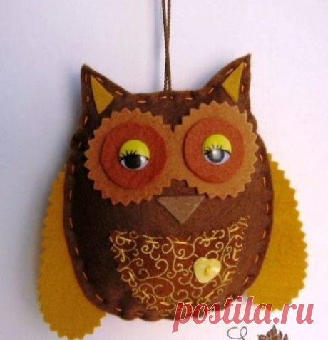Сова из фетра