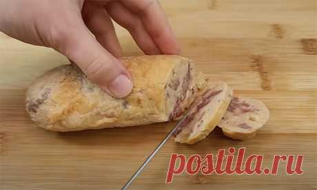 Домашняя колбаса без оболочек и специальной мясорубки. Варим прямо в пищевой пленке