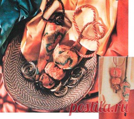 Оригинальные подвески для штор своими руками.