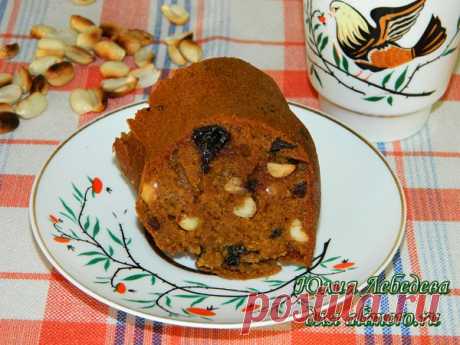Постный кекс с орехами и черносливом