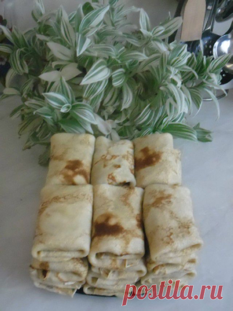 Блины фаршированные мясом