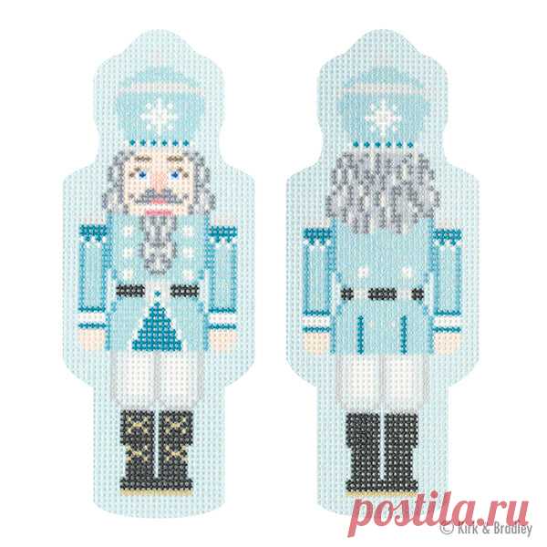 NTG KB166 - Double-Sided Nutcracker Ornament - Light Blue Introducing Kirk & Bradley's line of stitch printed canvases. This canvas was printed using state of the art printing technology.Double-Sided Nutcracker Ornament - Light BlueStyle: NTG KB166Size: 2