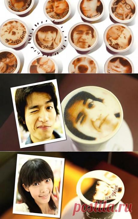 Фото на кофейной пенке | 4vkusa.ru