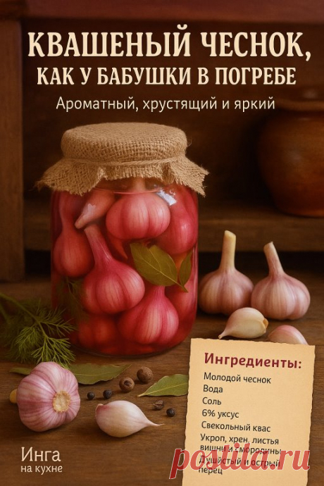 Квашеный чеснок.