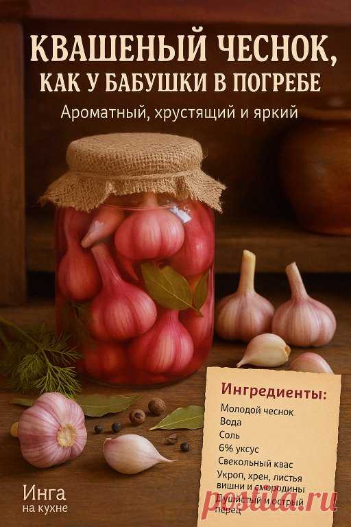 Квашеный чеснок.