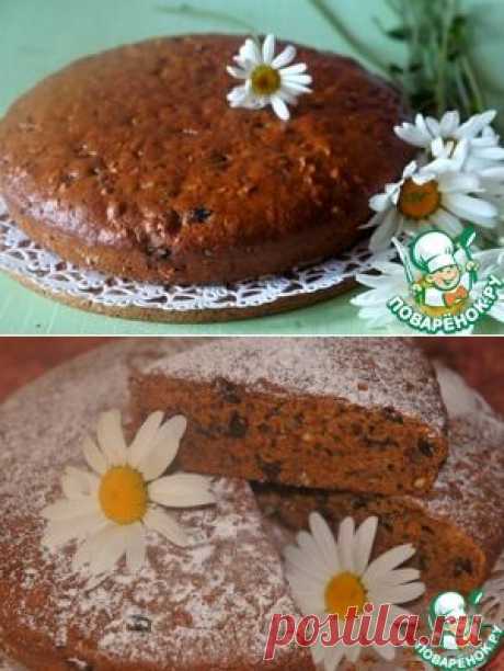 Постный кофейный пирог с черносливом - кулинарный рецепт