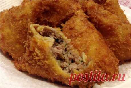 Блины с мясом и грибами в панировке » Рататуй — готовить может каждый