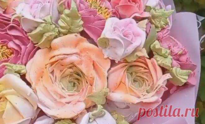 Цветы из зефира своими руками мастер класс